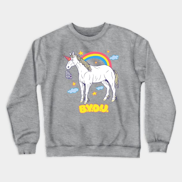 Bring Your Own Unicorn Crewneck Sweatshirt by Hillary White Rabbit